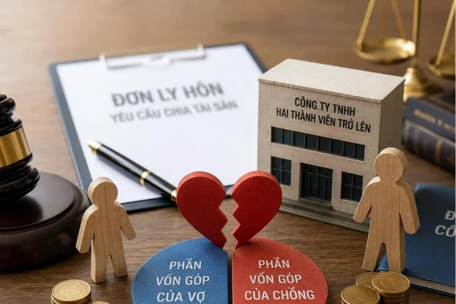 Tài sản vợ chồng trong doanh nghiệp ly hôn chia thế nào?